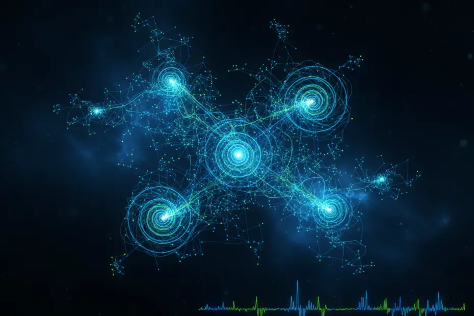 Abstract visualization of neural circuit organization phase locking
